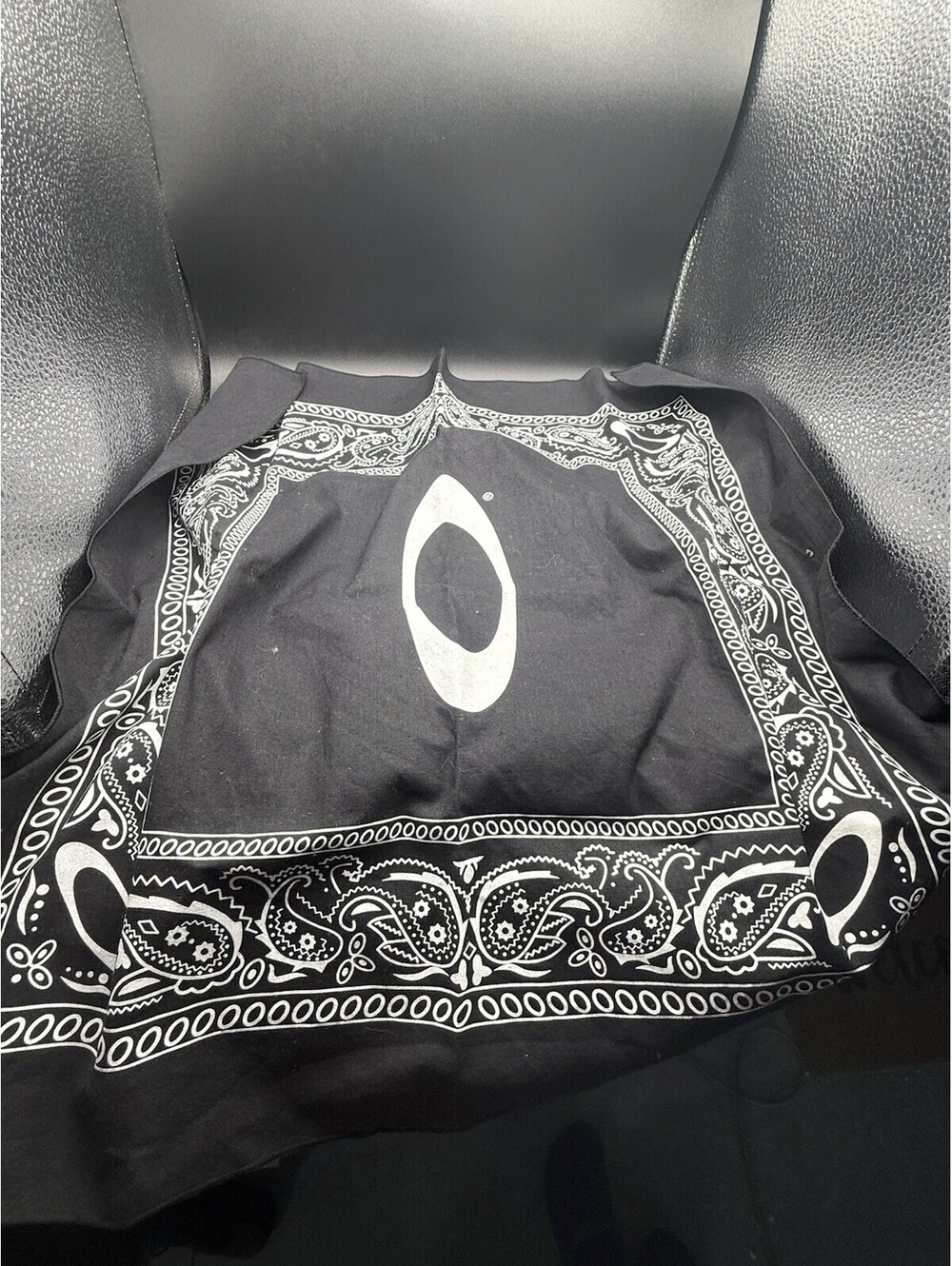 Oakley Bandana Black White O Paisley Pattern